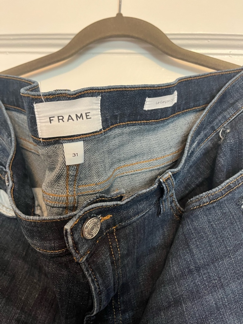 Frame Denim Le Garçon Dark Blue Jeans